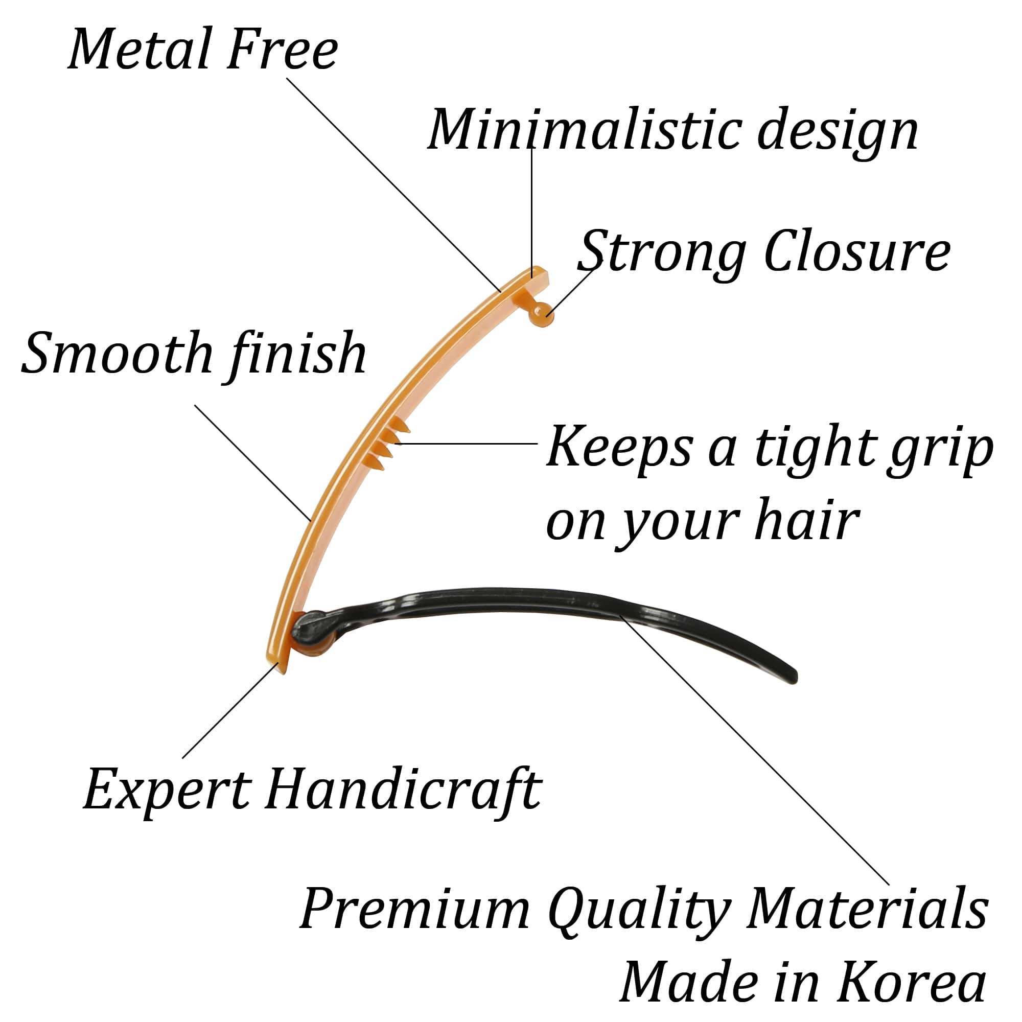 aurora pin classic plastic snap hair clip barrette