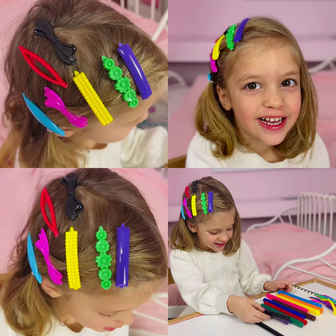 16 Pack BGP36 Hair Barrettes for Girls