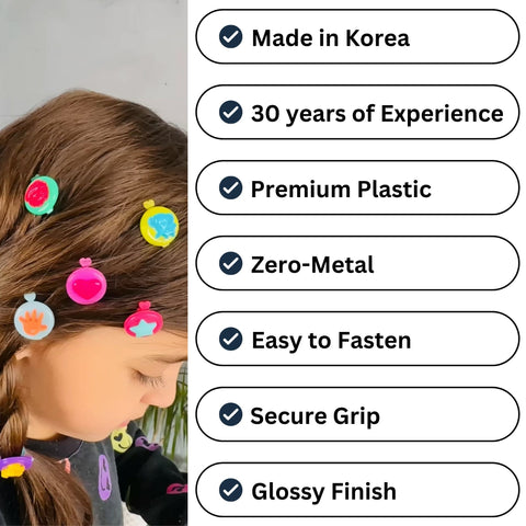 20 Pack BGP7 Hair Barrettes for Girls